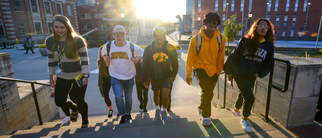 walking students