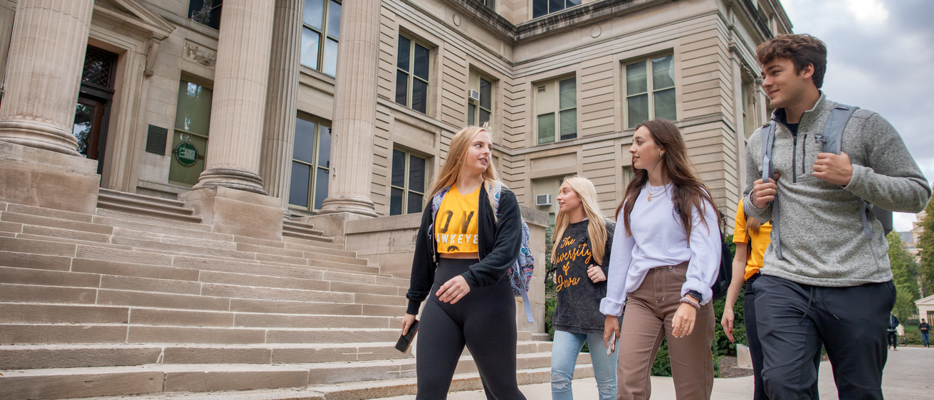 students walking